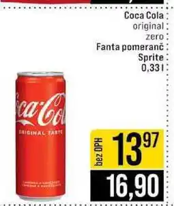 Jip Coca Cola original zero Fanta pomeranč Sprite nabídka