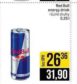 Jip Red Bull energy drink různé druhy nabídka