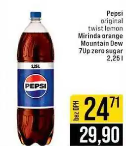 Jip Pepsi original twist lemon Mirinda orange Mountain Dew 7Up zero sugar nabídka