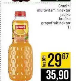 Jip Granini multivitamin nektar jablko hruška grapefruit nektar nabídka