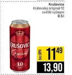 Jip Krušovice Královský original 10 světlé výčepní nabídka