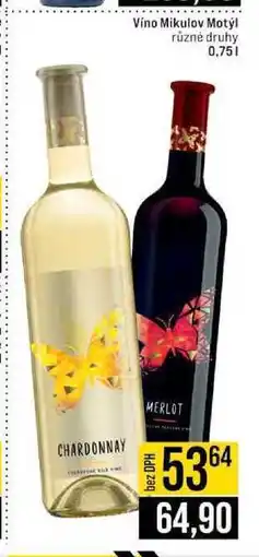 Jip Víno Mikulov Motýl různé druhy nabídka
