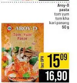 Jip Aroy-D pasta tom yum tom kha kari panang nabídka