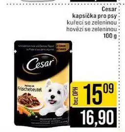 Jip Cesar kapsička pro psy kuřeci se zeleninou hovězí se zeleninou nabídka