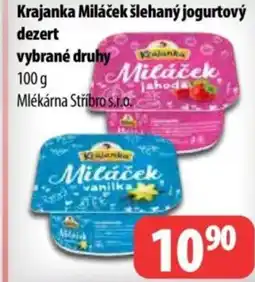 Partner Maloobchodní síť Krajanka Miláček šlehaný jogurtový dezert nabídka
