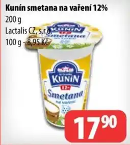 Partner Maloobchodní síť Kunín smetana na vaření 12% nabídka