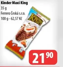 Partner Maloobchodní síť Kinder Maxi King nabídka