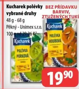 Partner Maloobchodní síť Kucharek polévky nabídka