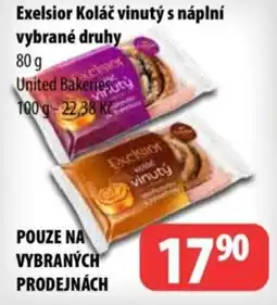 Partner Maloobchodní síť Exelsior Koláč vinutý s náplní nabídka