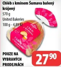 Partner Maloobchodní síť Chléb s kmínem Šumava balený krájený nabídka