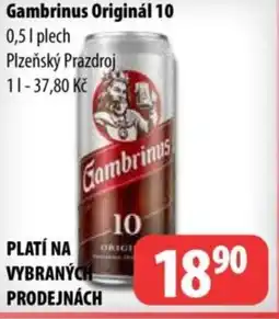Partner Maloobchodní síť Gambrinus Originál 10 nabídka