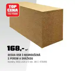 OBI Deska osb 3 nebroušená s perem a drážkou nabídka