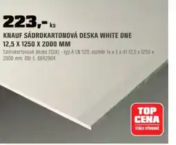 OBI Knauf sádrokartonová deska white one nabídka