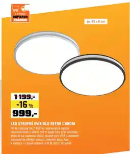 OBI Led stropní svítidlo retro chrom nabídka