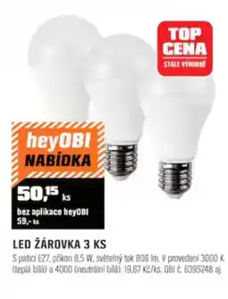 OBI Led žárovka nabídka