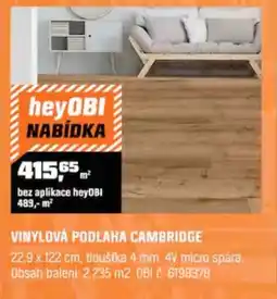 OBI Vinylová podlaha cambridge nabídka