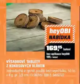OBI Výsadbové tablety z kokosových vláken nabídka