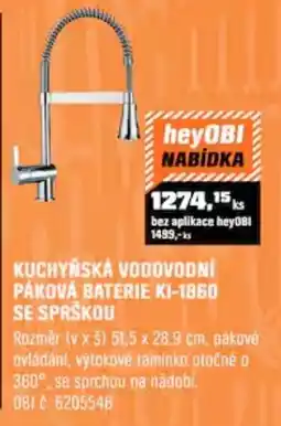 OBI Kuchyňská vodovodní páková baterie ki-1860 se sprškou nabídka
