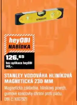 OBI Stanley vodováha hliníková magnetická 230 MM nabídka