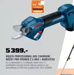OBI Bosch professional aku zahradní nůžky pro pruner 2 x aku + nabíječka nabídka