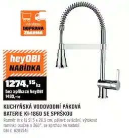 OBI Kuchyňská vodovodní páková baterie ki-1860 se sprškou nabídka