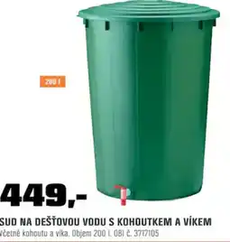 OBI Sud na dešťovou vodu s kohoutkem a víkem nabídka