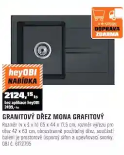 OBI Granitový dřez mona grafitový nabídka