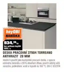 OBI Deska pracovní 37984 torreano anthrazit 28 MM nabídka