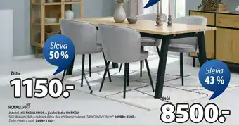 Jídelní stůl SKOVLUNDE a jídelní židle RISSKOV