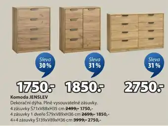 JYSK Komoda JENSLEV nabídka