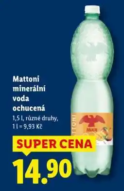 Lidl MATTONI Minerální voda ochucená nabídka