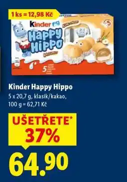 Lidl Kinder Happy Hippo nabídka