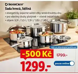 Lidl Silvercrest Sada hrnců, 5dílná nabídka