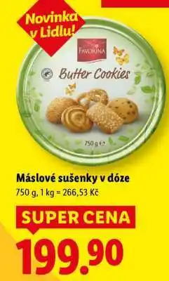 Lidl Máslové sušenky v dóze nabídka