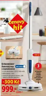 Lidl SilverCrest Elektrický mop s rozprašovačem nabídka