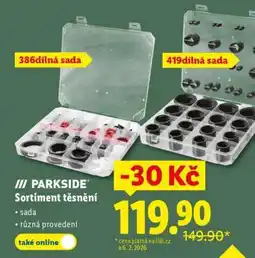 Lidl PARKSIDE Sortiment těsnění nabídka