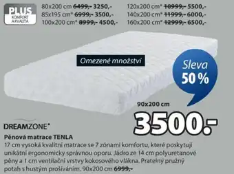 JYSK Pěnová matrace TENLA nabídka