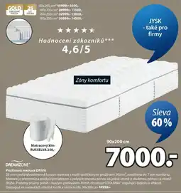 JYSK Pružinová matrace DRIVA nabídka