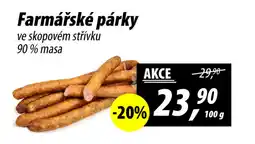 ZEMAN Farmářské párky nabídka