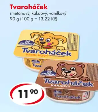 Tvaroháček smetanový, kakaový, vanilkový