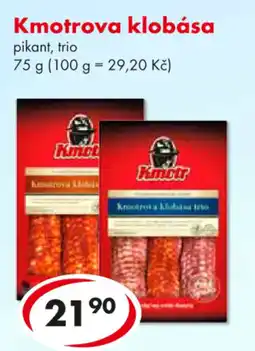 CBA Kmotrova klobása pikant, trio nabídka