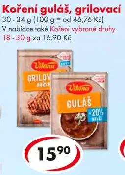 CBA Koření guláš, grilovací nabídka