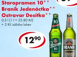 CBA Staropramen 10 Braník Jedenáctka Ostravar Desítka nabídka