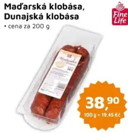 Můjobchod Fine Life Maďarská klobása, Dunajská klobása nabídka