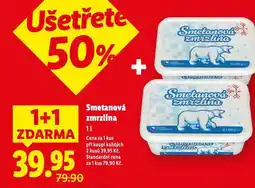 Lidl Smetanová zmrzlina nabídka