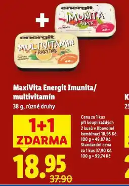 Lidl Maxivita energit multivitamín nabídka