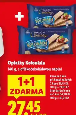 Lidl Oplatky kolonáda nabídka