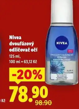 Lidl Nivea dvoufázový odličovač nabídka