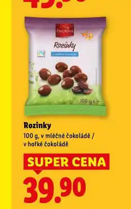 Lidl Rozinky v čokoládě nabídka