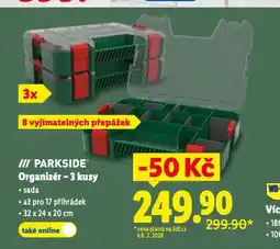 Lidl Parkside organizér nabídka